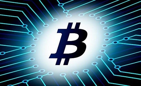 Blockchain logo bitcoina