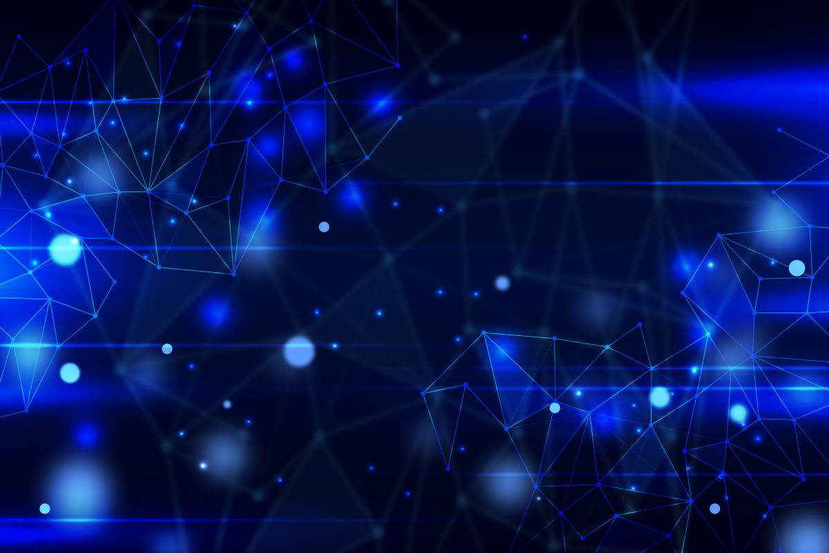 Abstract blue visualization of enterprise RAG infrastructure showing data flow disruption and retrieval system instability